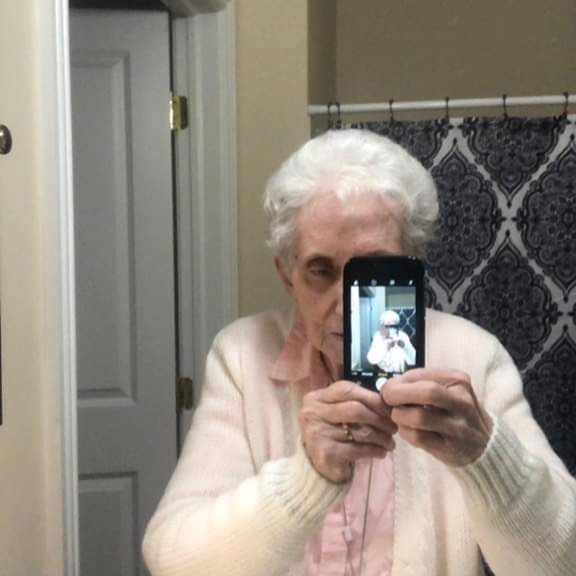 My 83 year old grandma's first attempt at a selfie