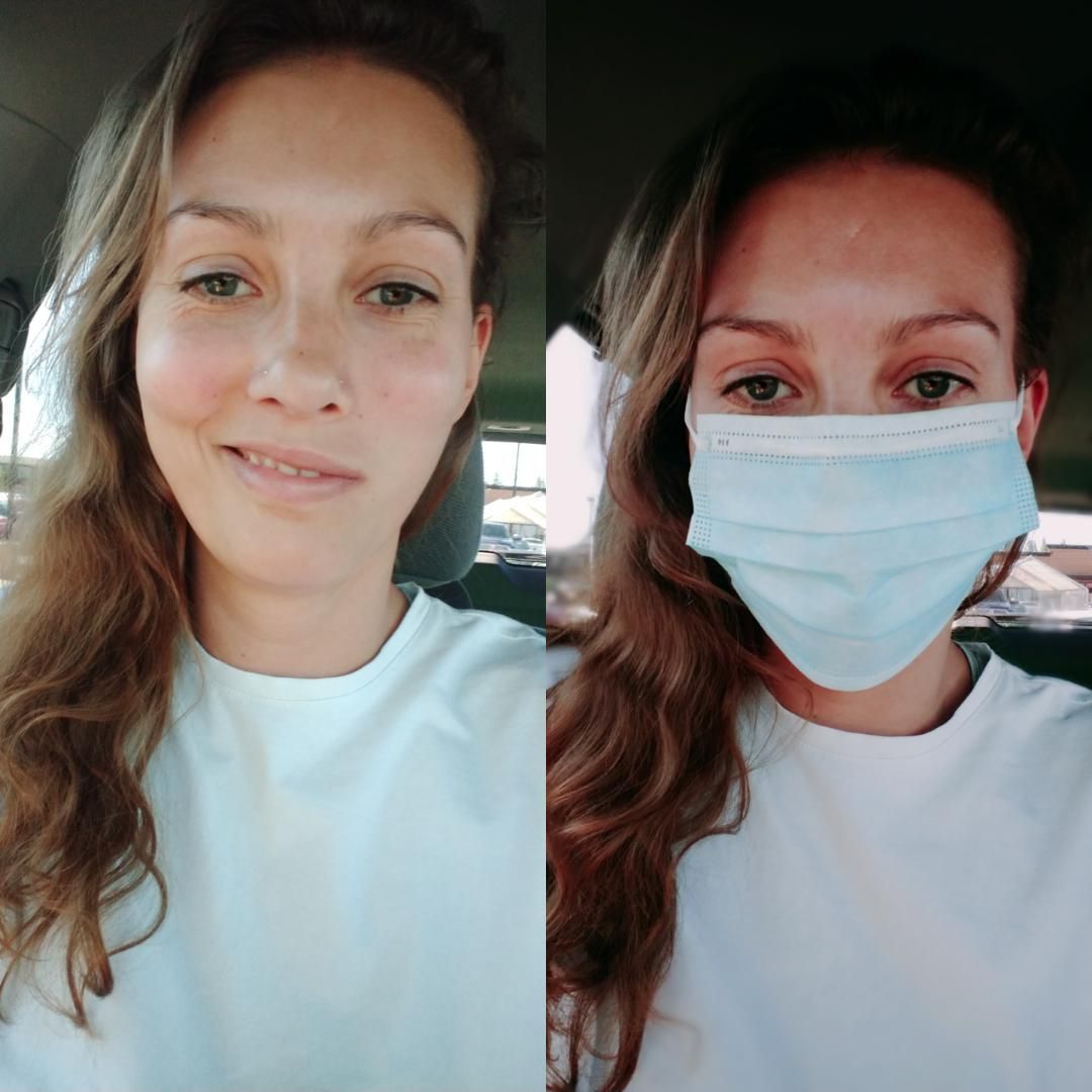 Grateful for masks today.. post dental appointment left me a little two faced