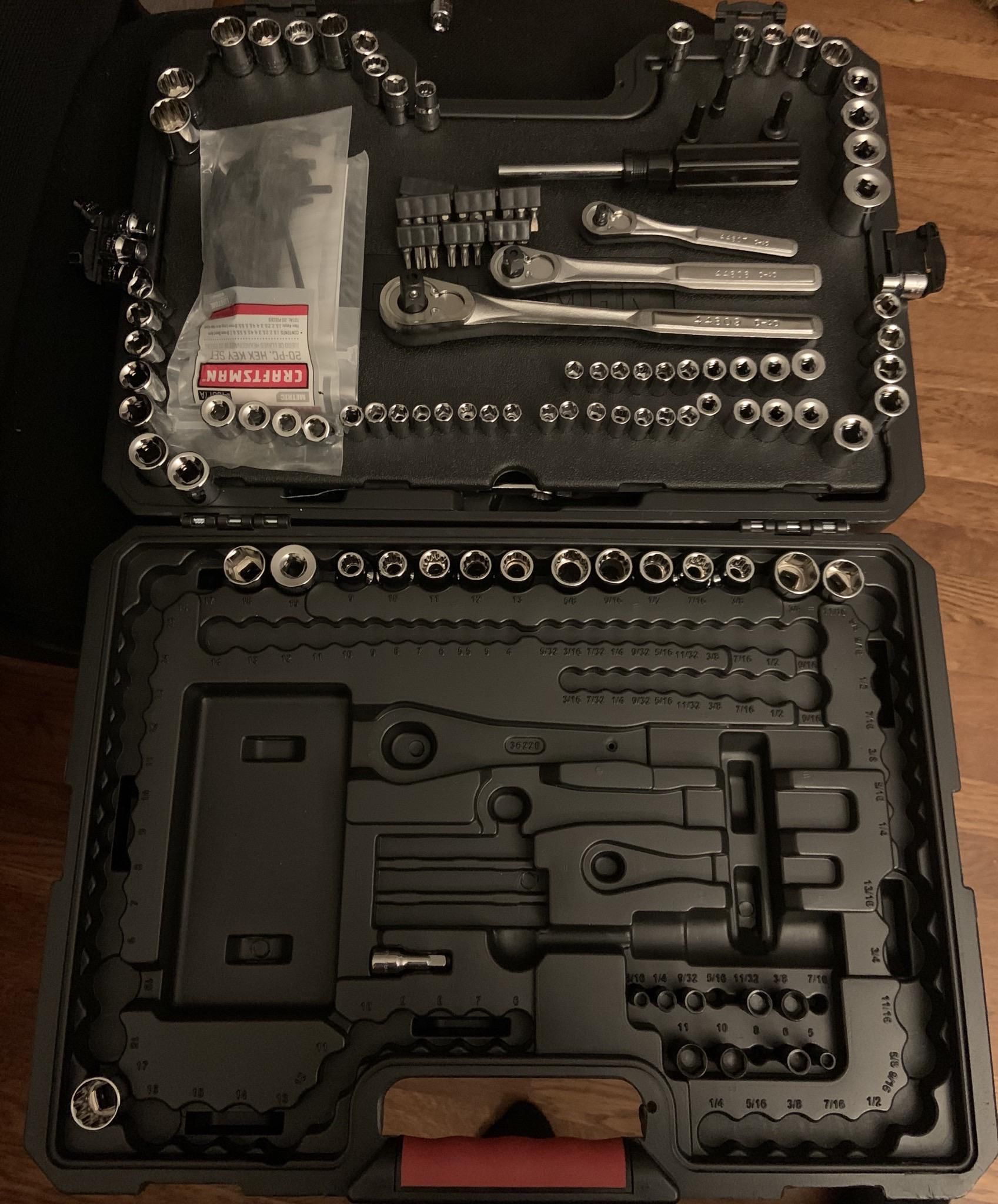I just wanted to check my new tool kit for one screwdriver bit. Instead I took 20 minutes to put everything back after opening it upside down.