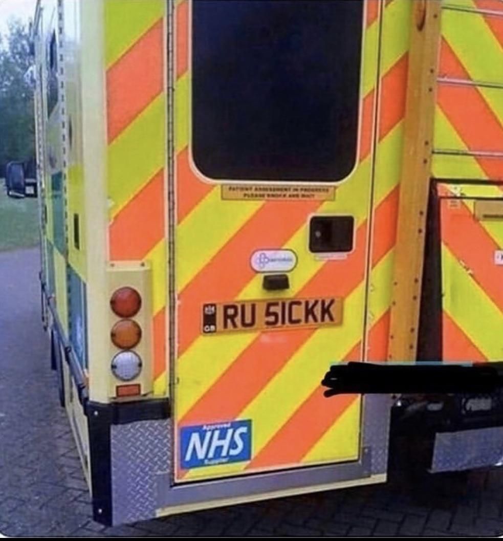 The perfect ambulance number plate doesn’t exi....