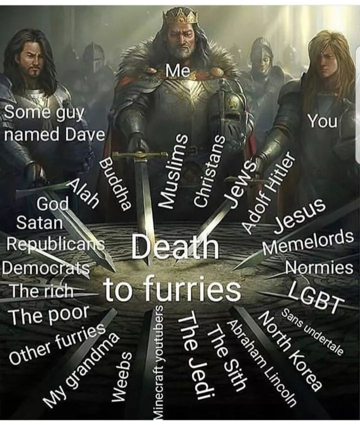 Just kidding, I don't mind furries ¯\_༼ •́ ͜ʖ •̀ ༽_/¯
