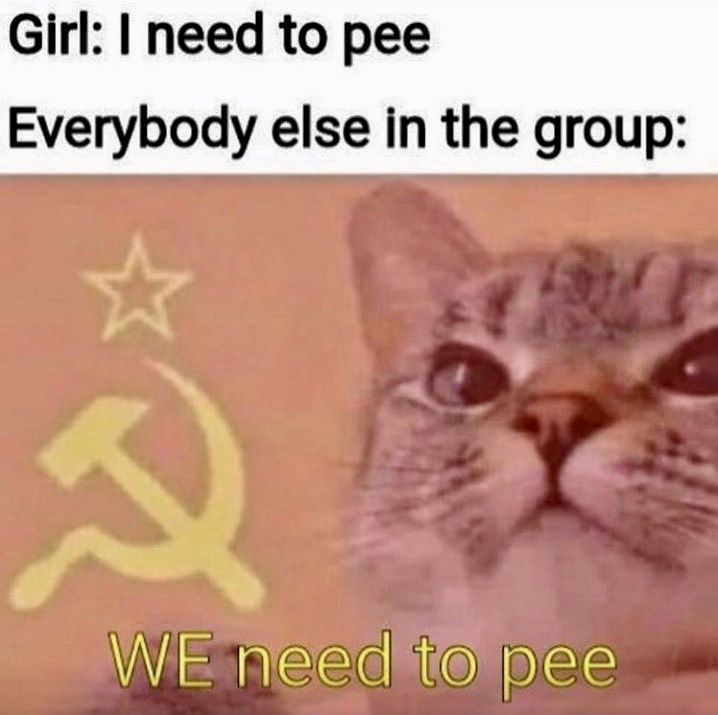 And I need the pee