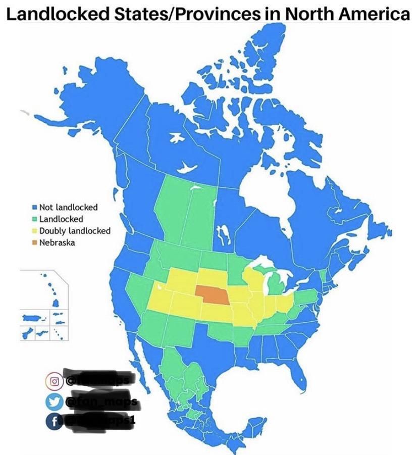 This map has Nebraska as its own category
