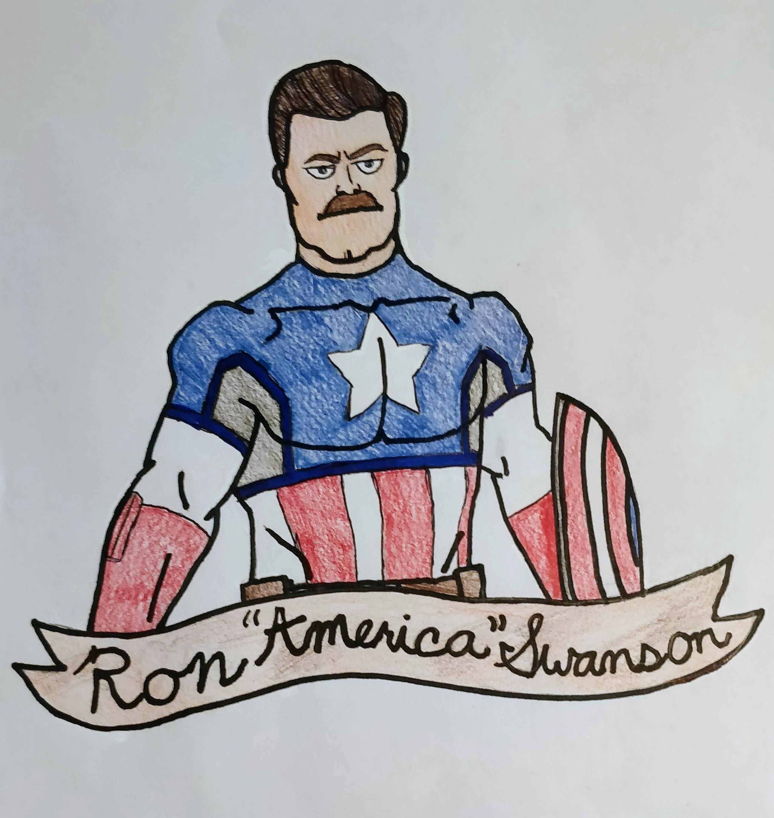 My 12-year-old daughter drew this for me in honor of today. Happy 4th.