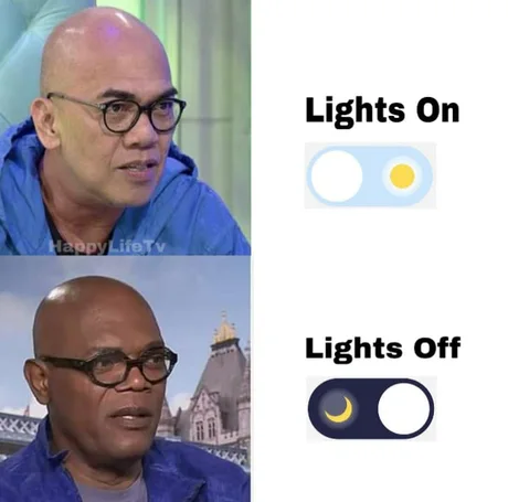 Turning dark theme on