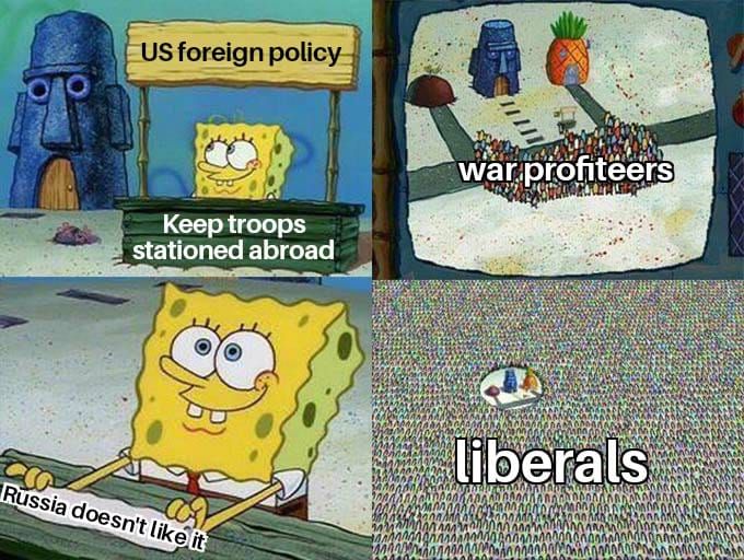 pull out the troops! unless trump pulls them out then send more, breh