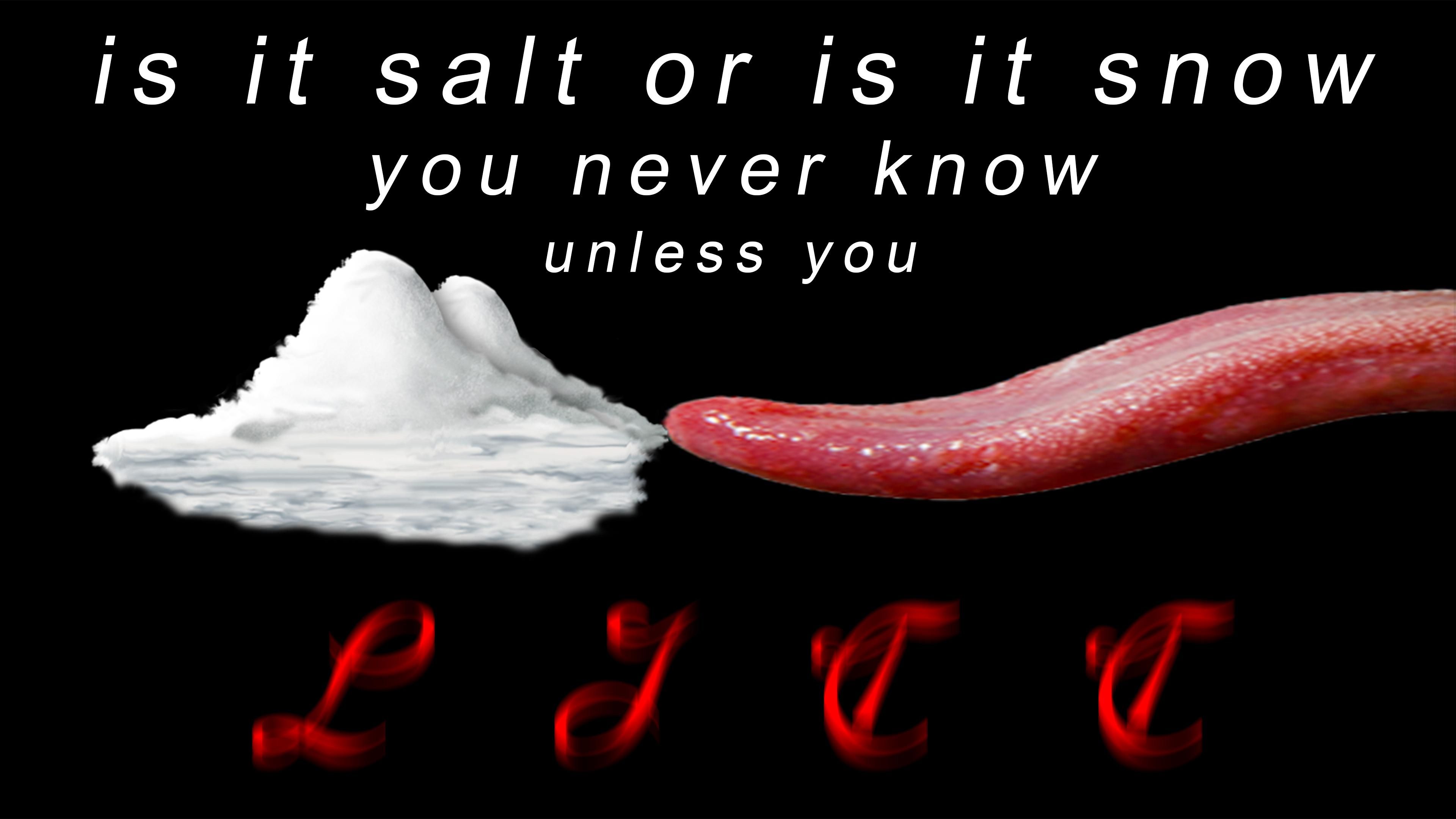 It's actually cocaine