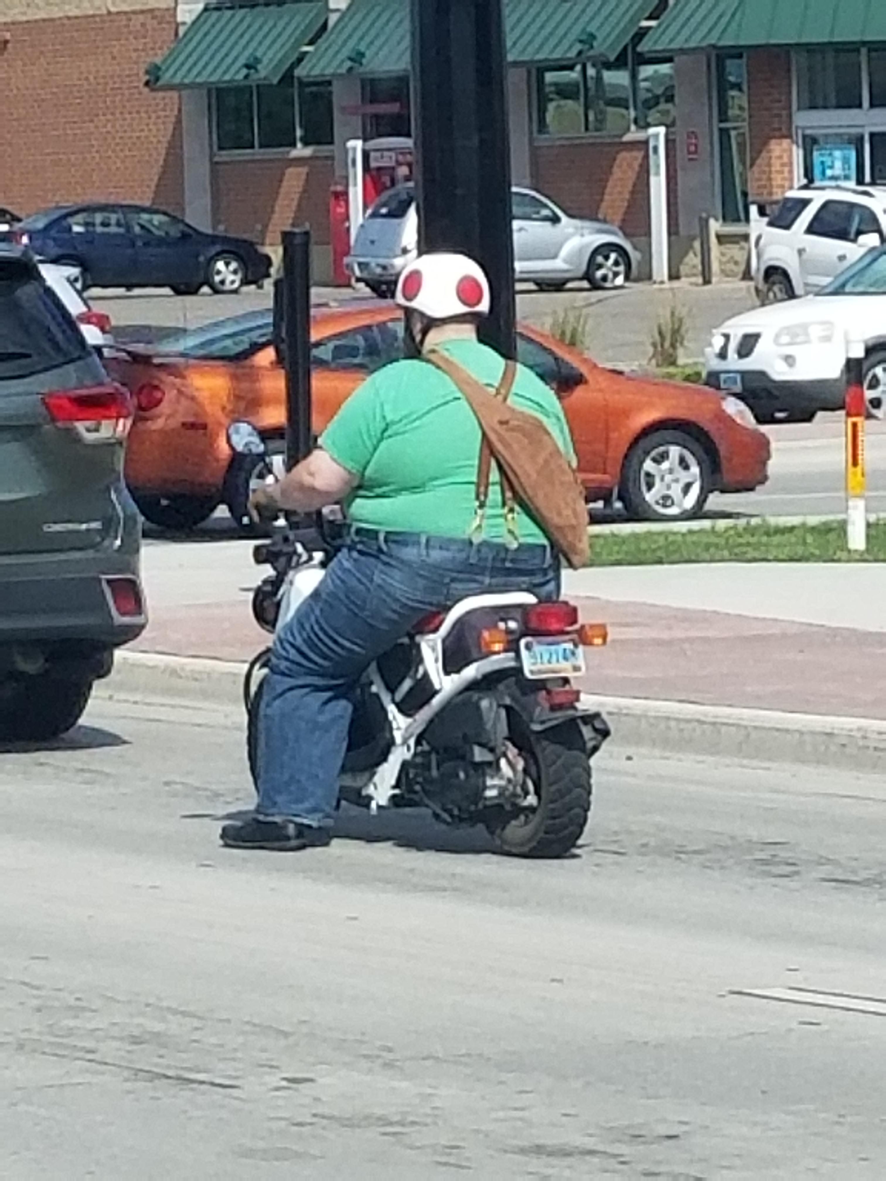 I found Toad from Mario Kart, ready to race.