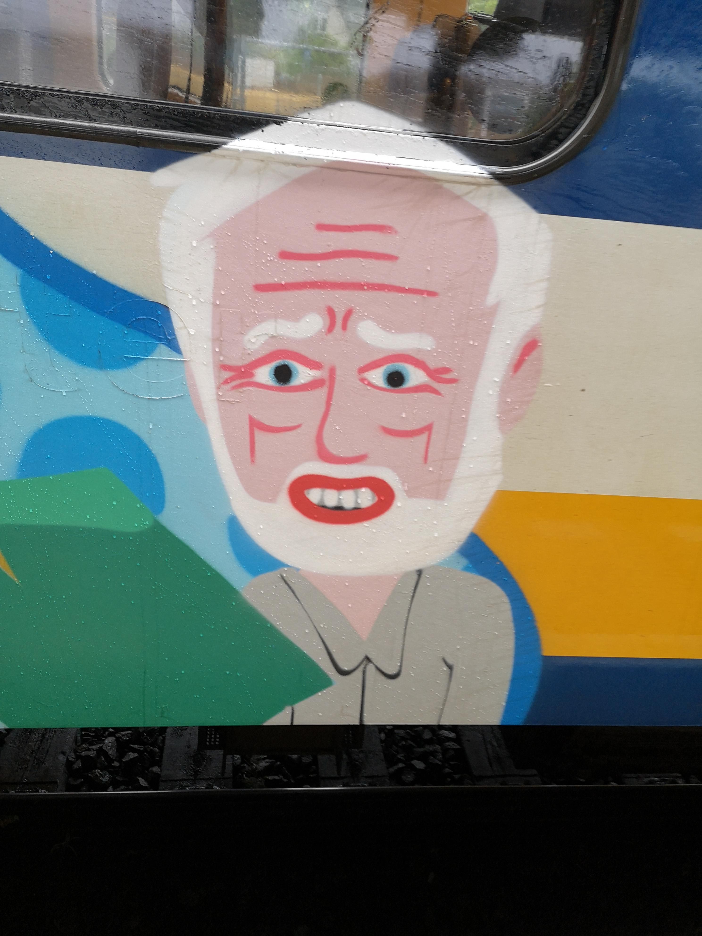 So I saw this familiar face on daily commute in the Netherlands