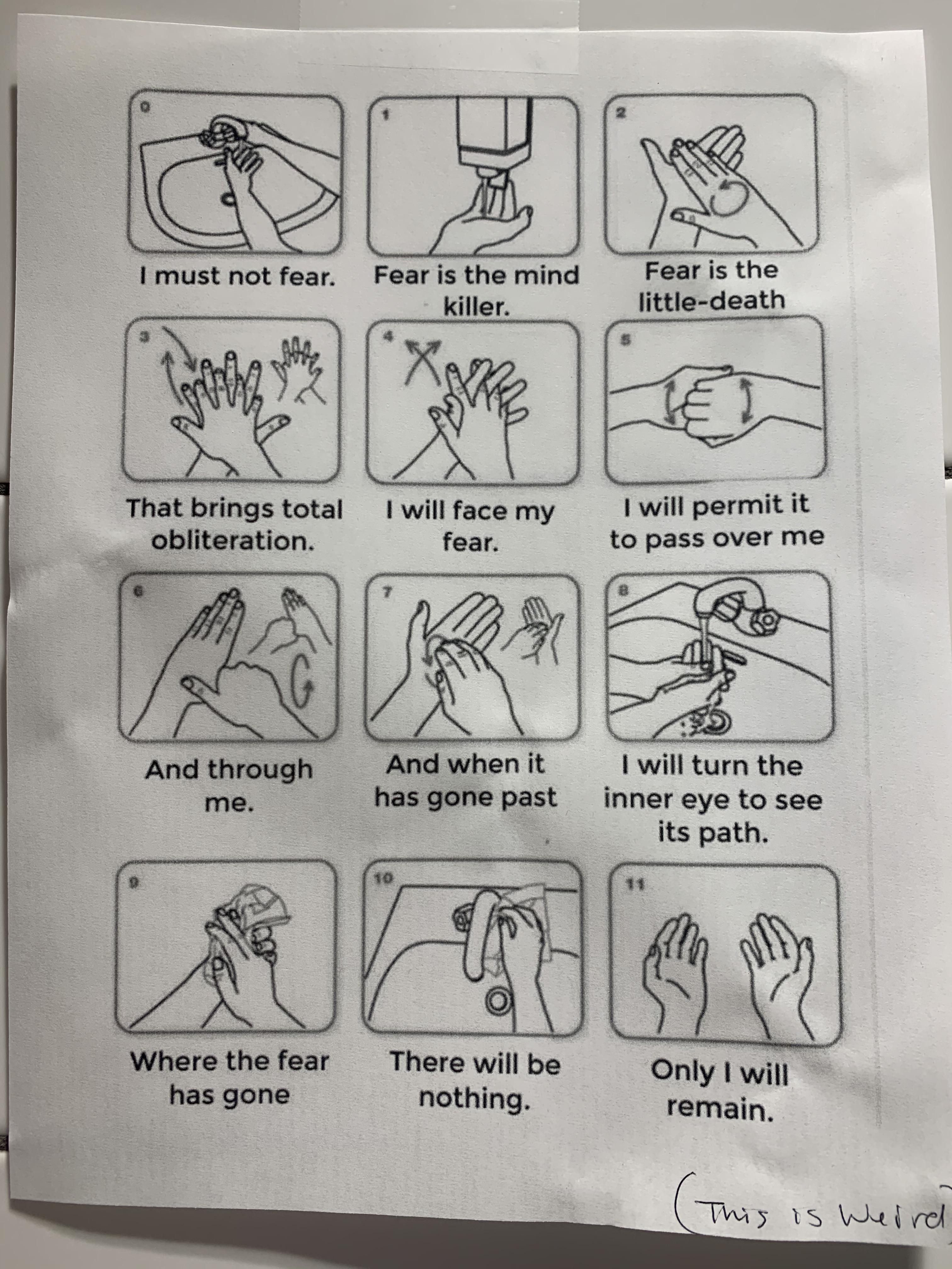 I work in a hospital and I got floated to a different unit today. This was on the wall in their bathroom. What kind of people work here?