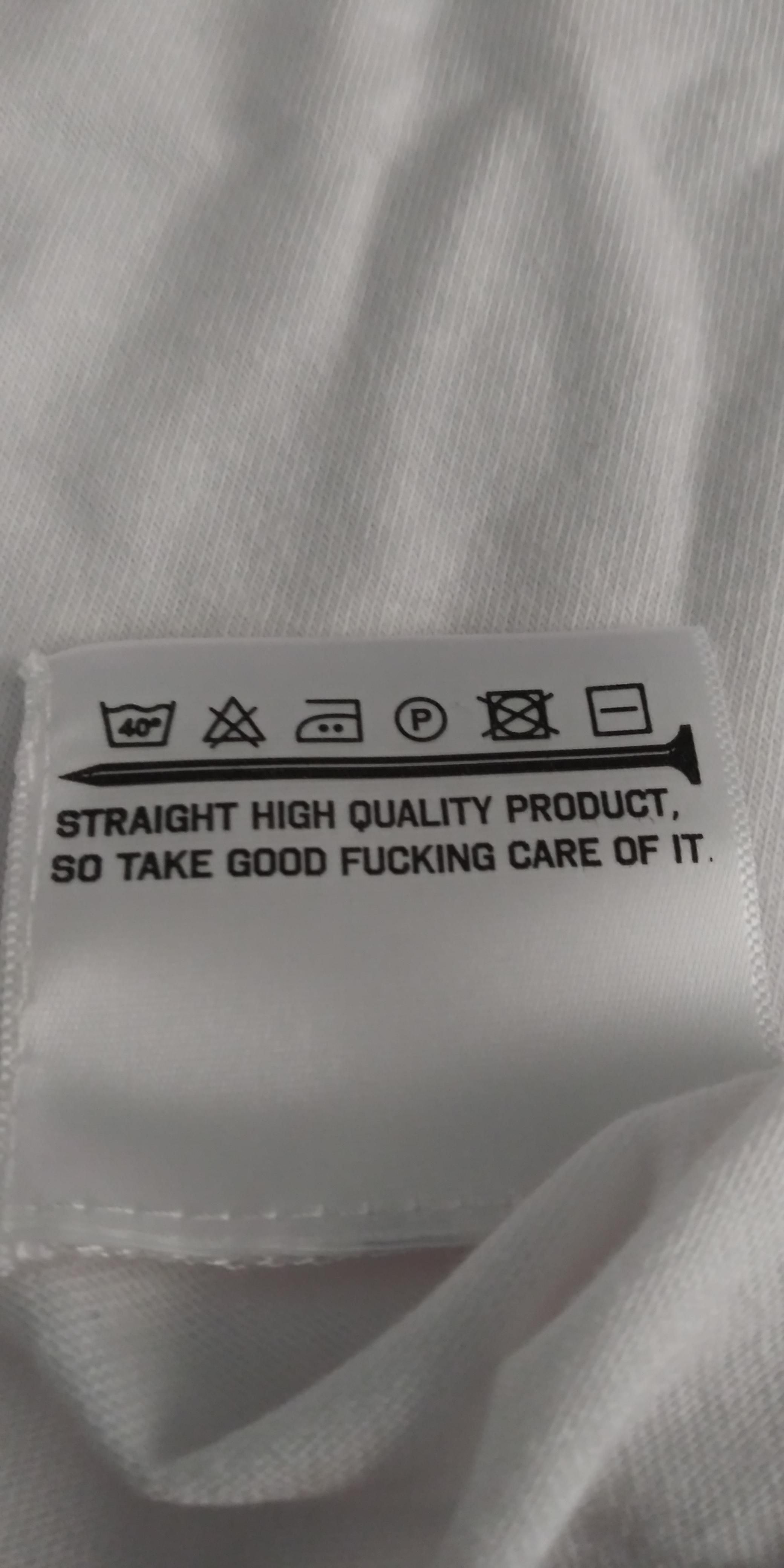 Got this shirt in the mail today, here's the tag