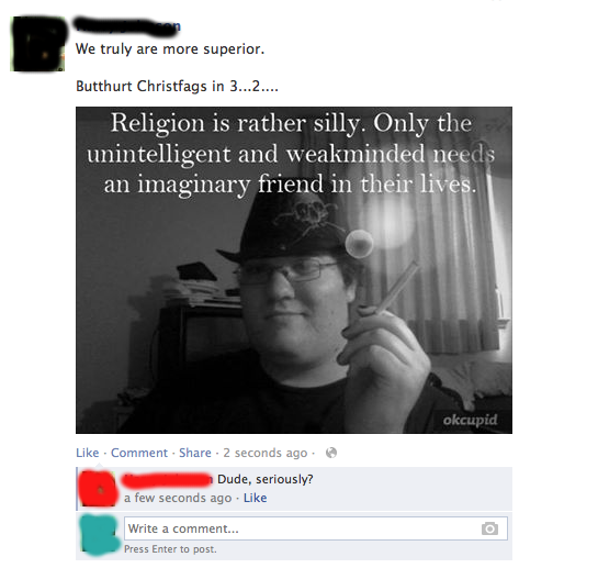 People who don't like my cringy incel posts are silly.