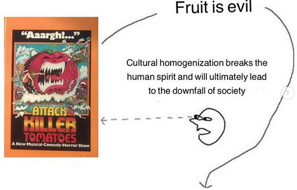 I wouldn't be caught dead eating fruit.
