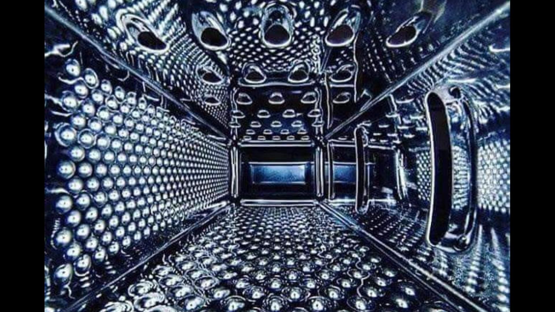 The inside of a cheese grater, or the backdrop for a 2000s rap video?