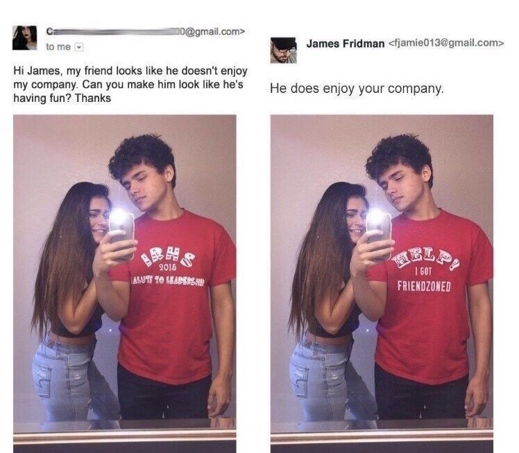 It took me awhile but it's his shirt