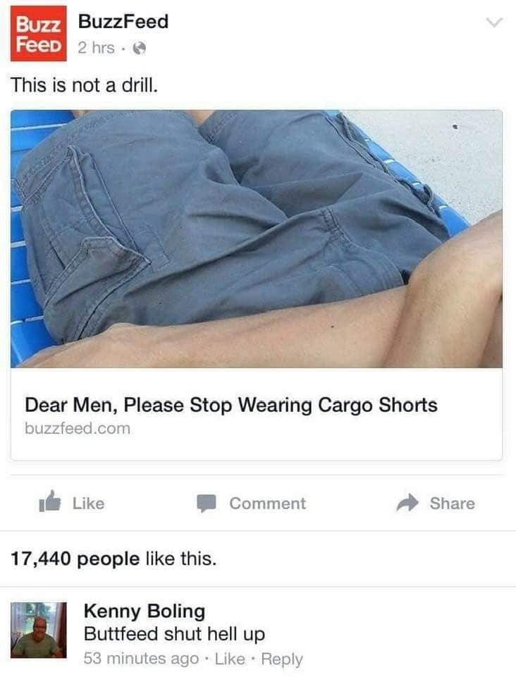only brehs can pull off cargo shorts