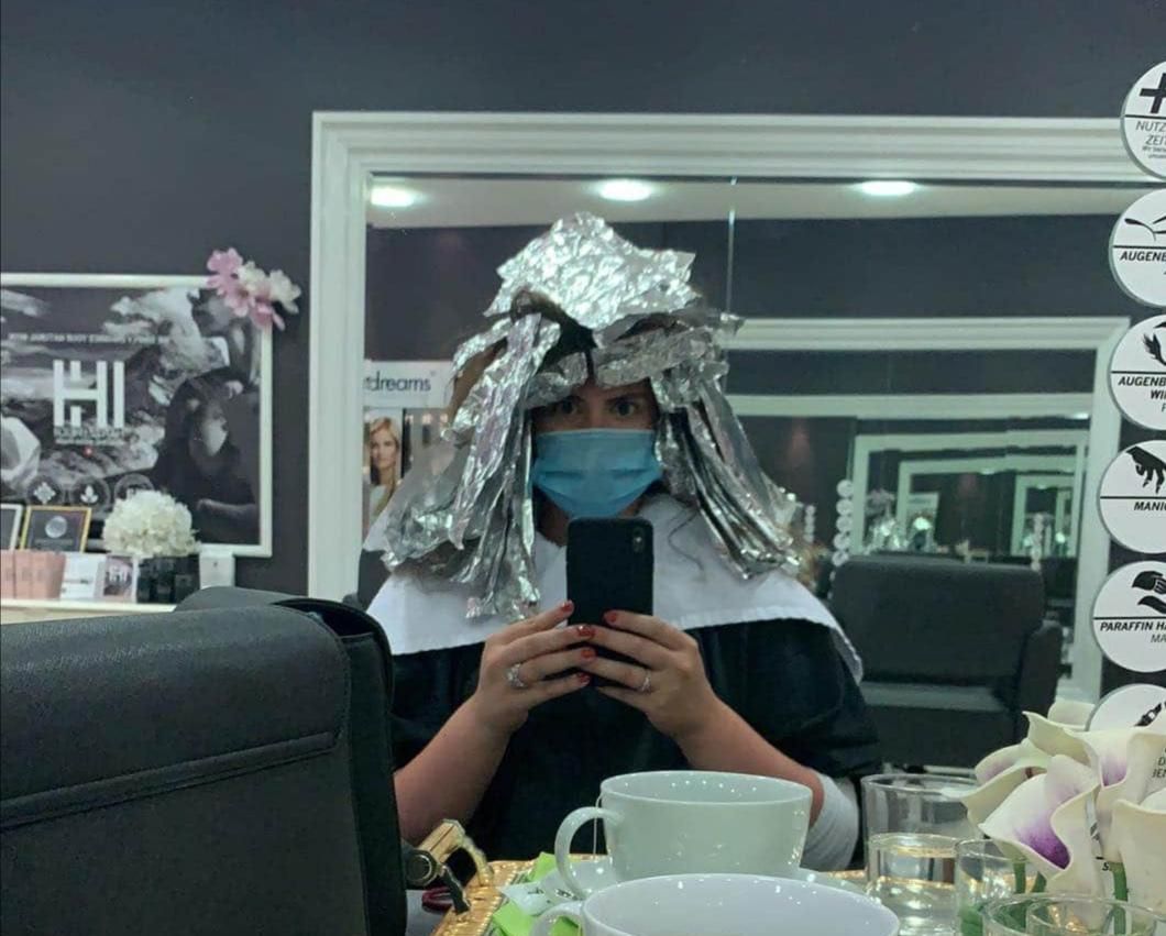 My wife is getting her hair done. I told her to watch out for turtles so they don't mistake her for Shredder.