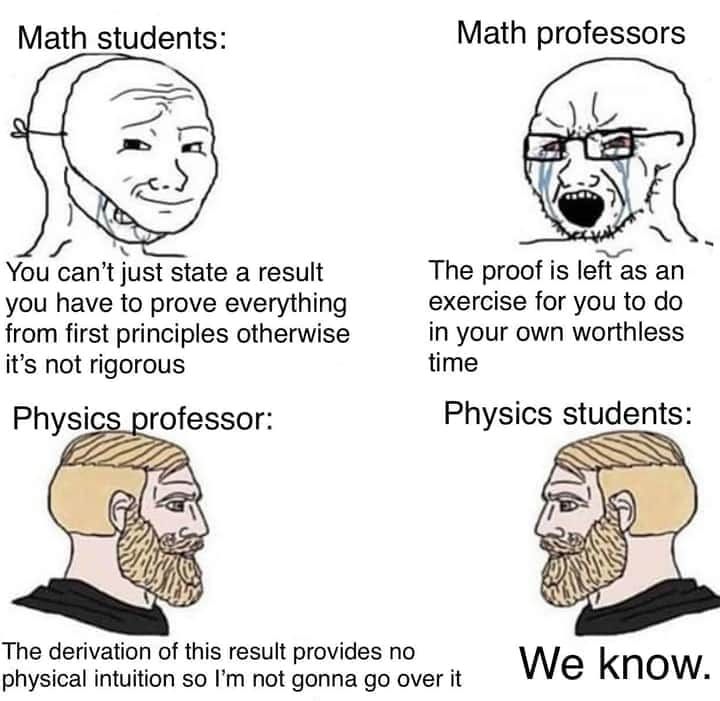 The classic "you do some math fumbling, and you get this formula that makes sense physically"