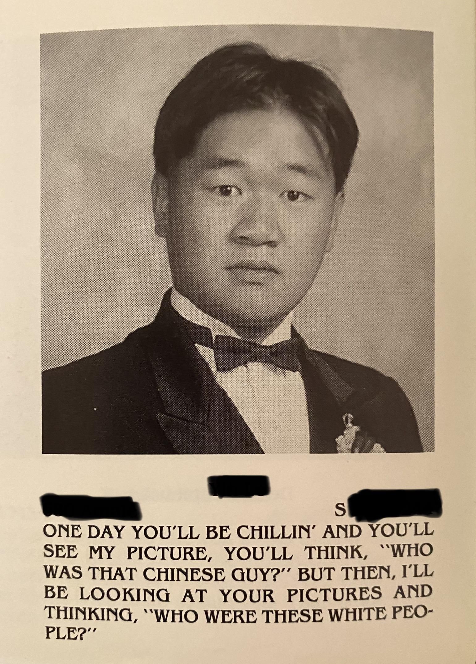 Just got called out while flipping through my 1995 high school yearbook