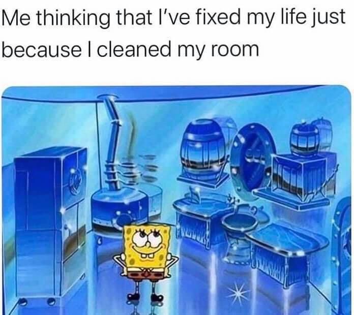 cleaning your room is a good habit brehs