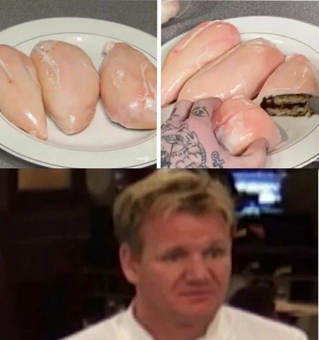 The chicken tits are also cake