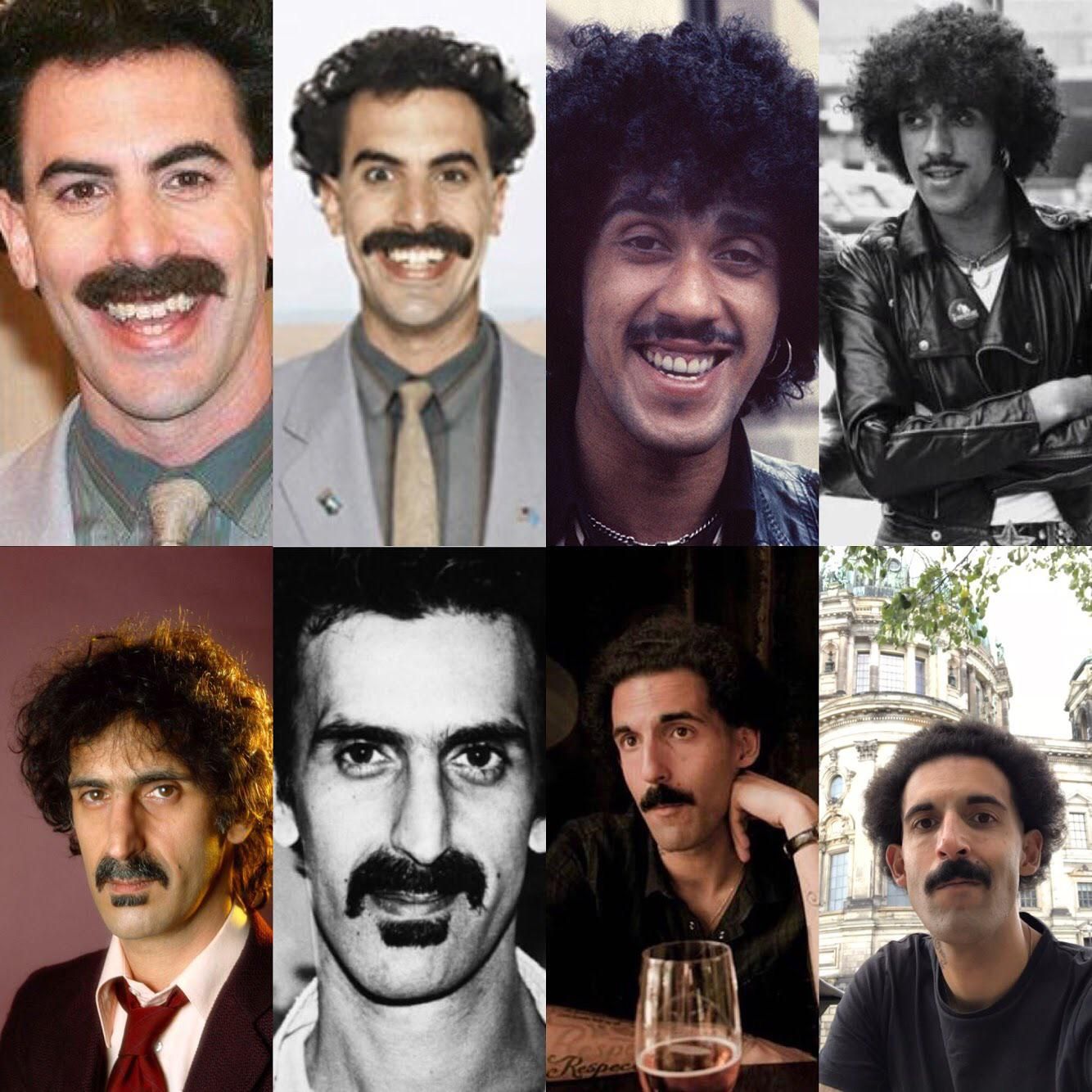 A friend told me I look like the illegitimate lovechild of Borat, Phil Lynott, and Frank Zappa. 15 minutes later, I got sent this.