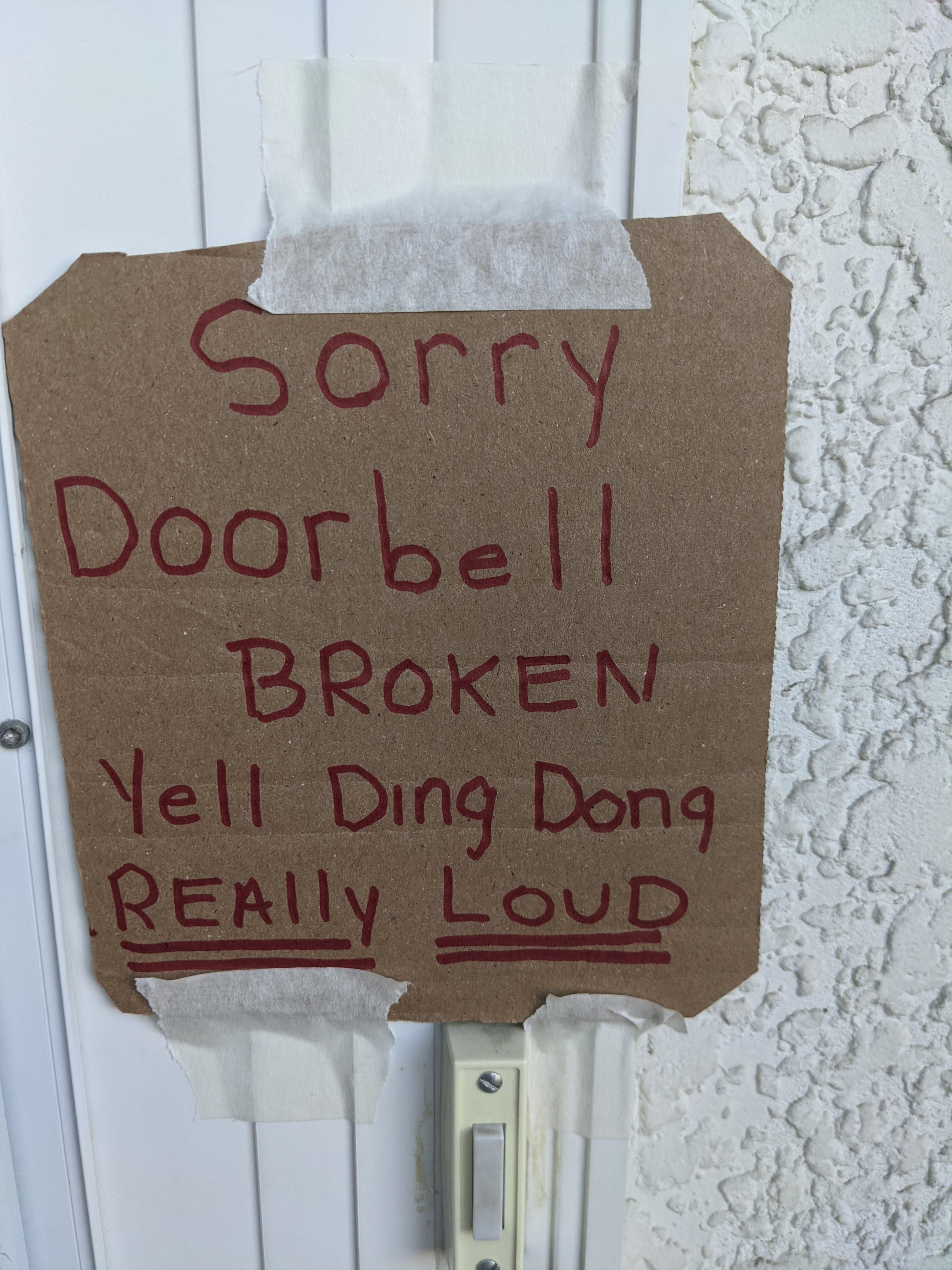 My neighbour put this above his doorbell
