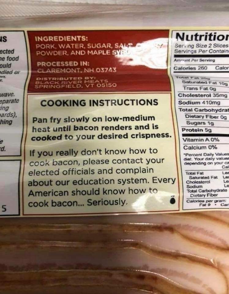 This package of bacon keeps it a little too real