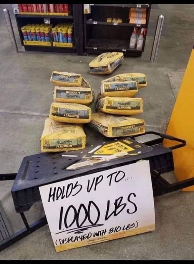 Holds 1000 lbs