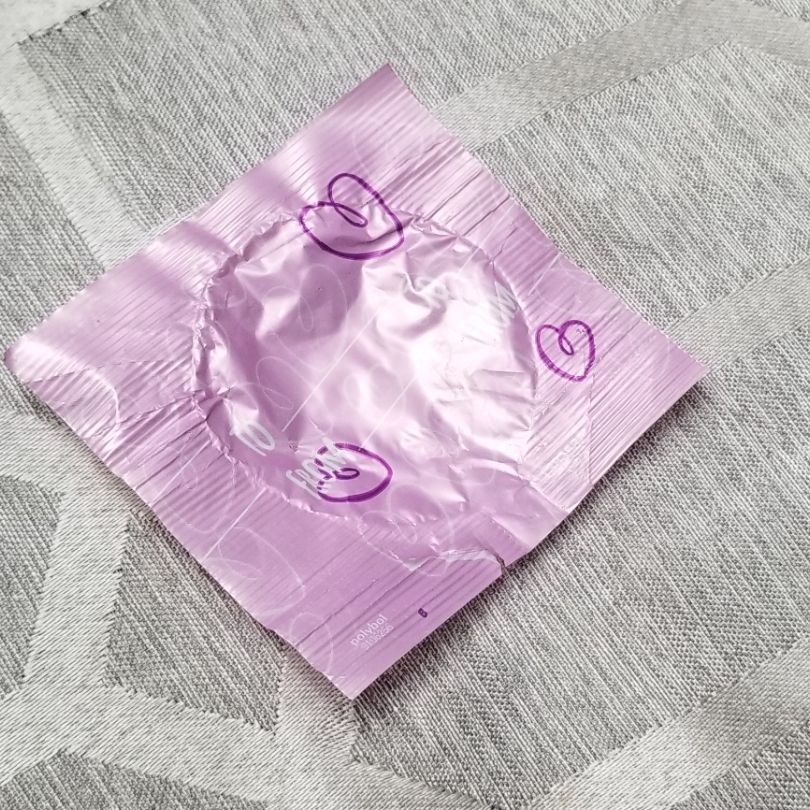 This lollipop wrapper fell out of my daughter's pocket, I had to do a double-take