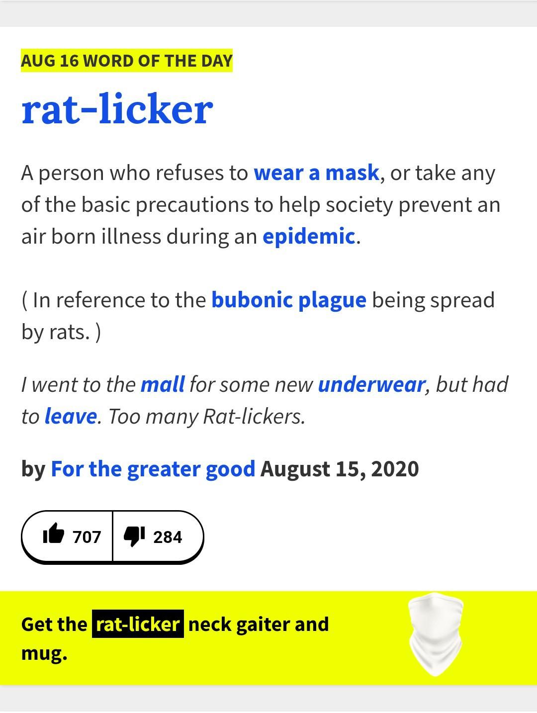Thought Urban Dictionary's Word of the Day was pretty funny
