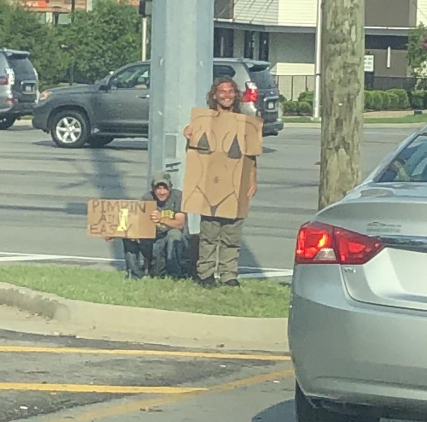 Innovative panhandling at its finest