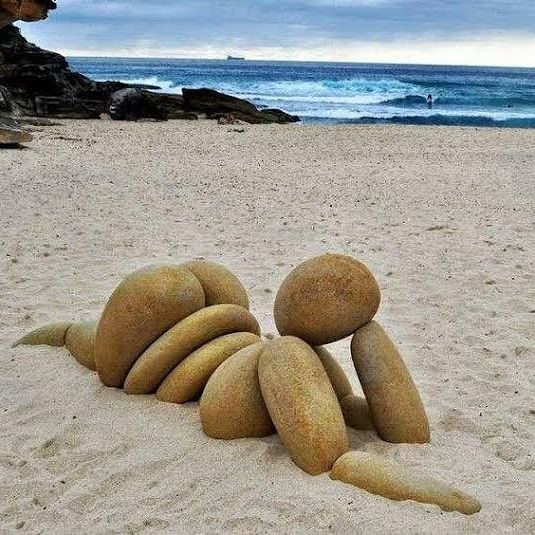 Some nice looking rocks out on the sand
