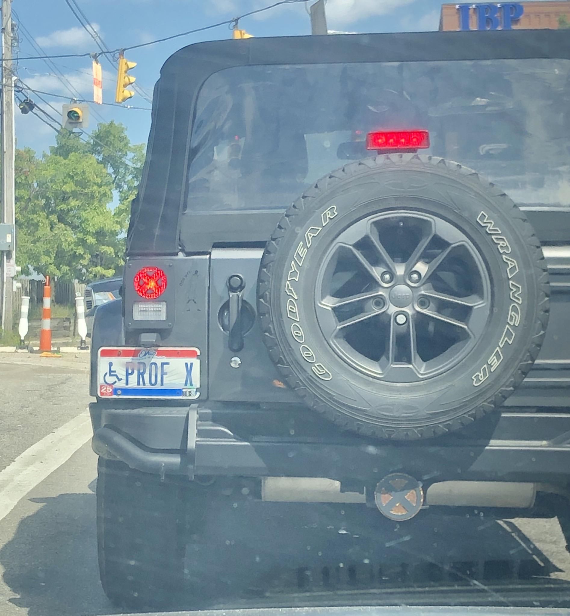 This guy’s license plate.