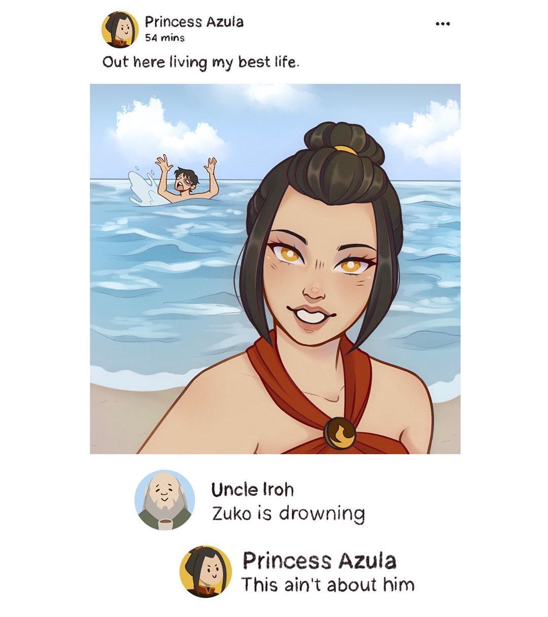 Zuko drowning would be the point.