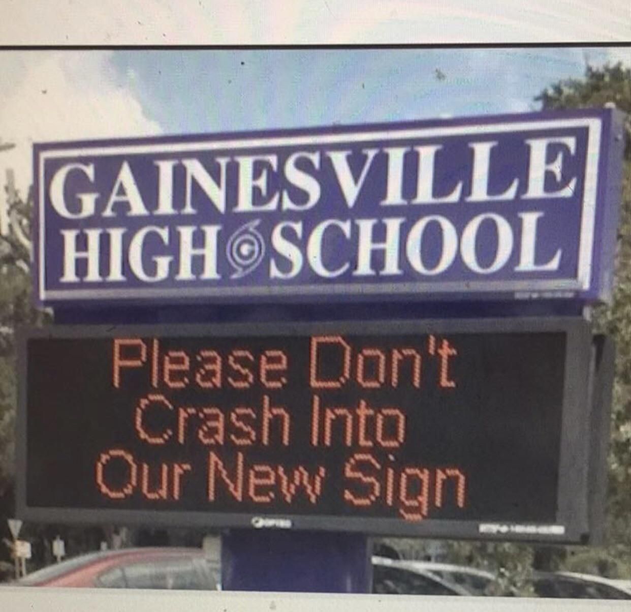 Sign at school in none other than Florida.