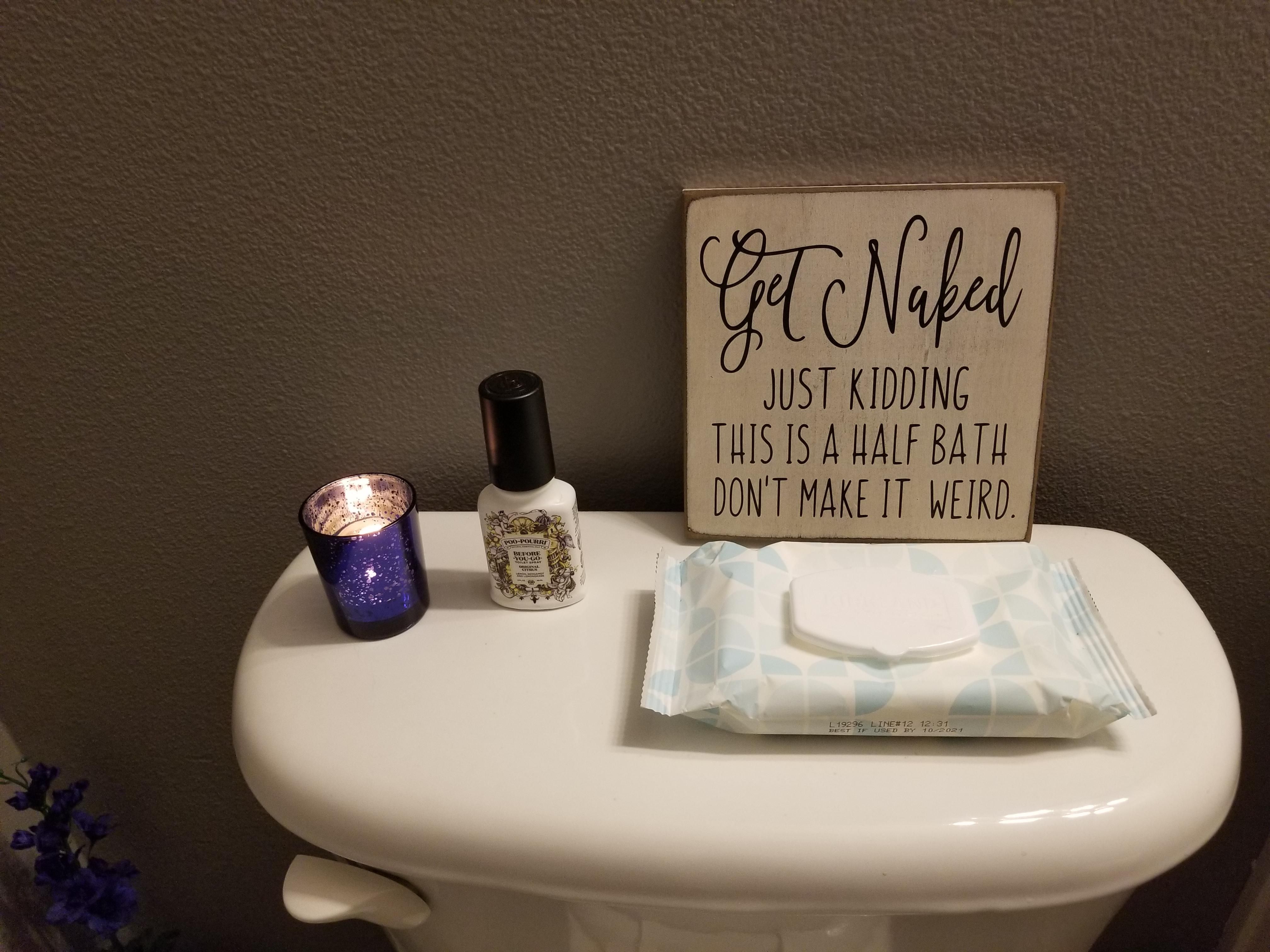 My wife's new bathroom sign.