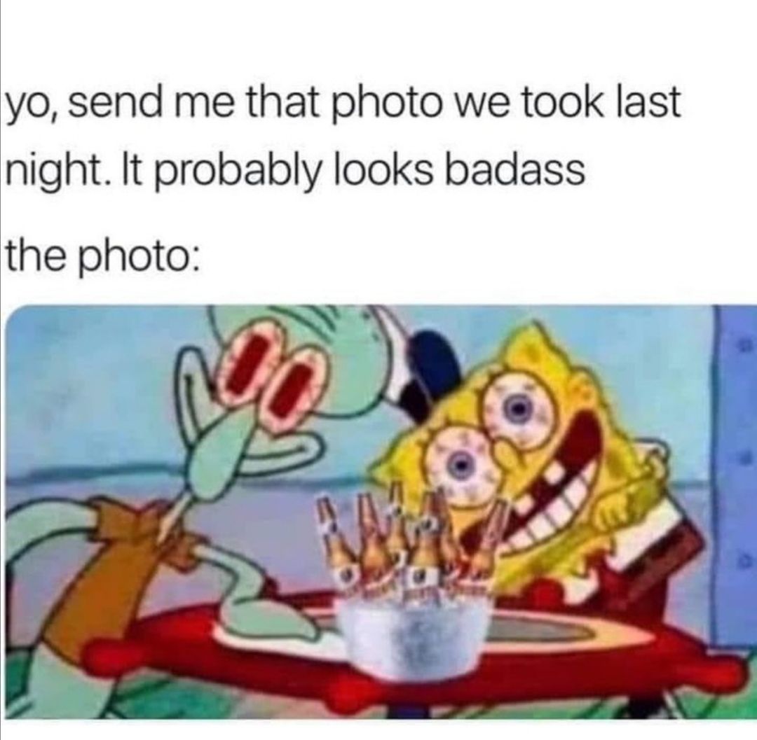 Imagine going out for a night lmao