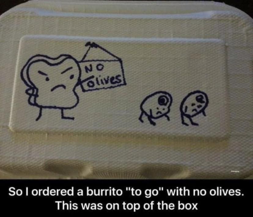 I feel sad for the olives