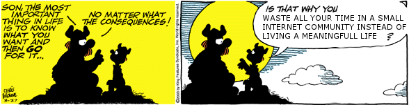 Hägar lectures Hamlet.