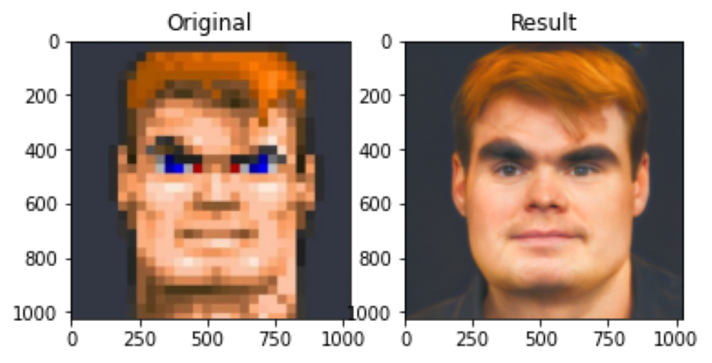 Wolfenstein's BJ Blazkowicz ran through AI driven de-pixelation sofware