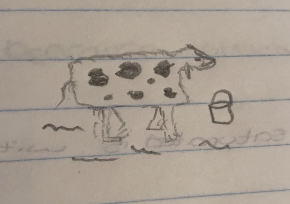 Told my son that if he draws a cow properly I’ll buy ice-cream for him. Does he deserve it?