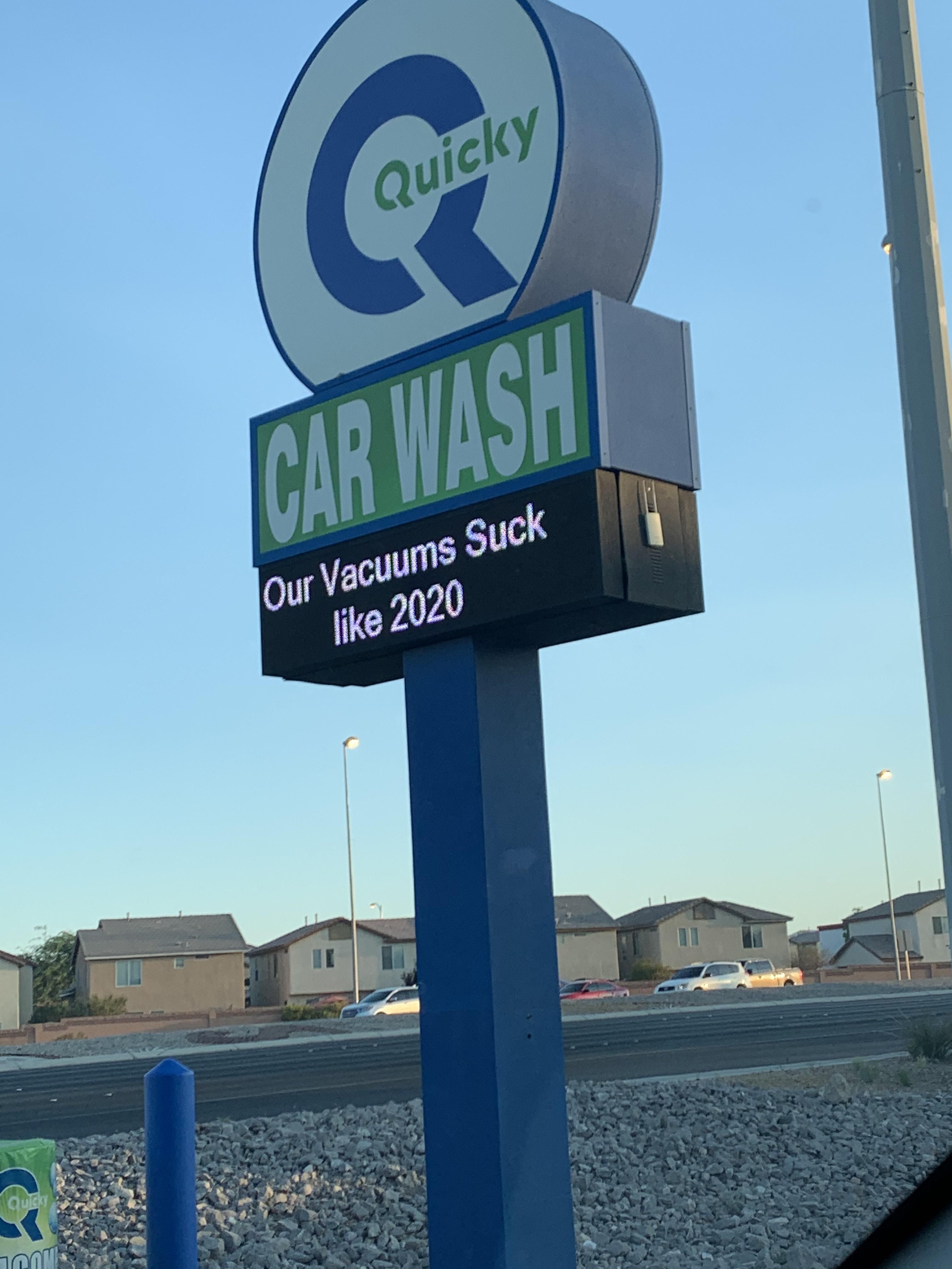 Went to get a car wash, some great advertising