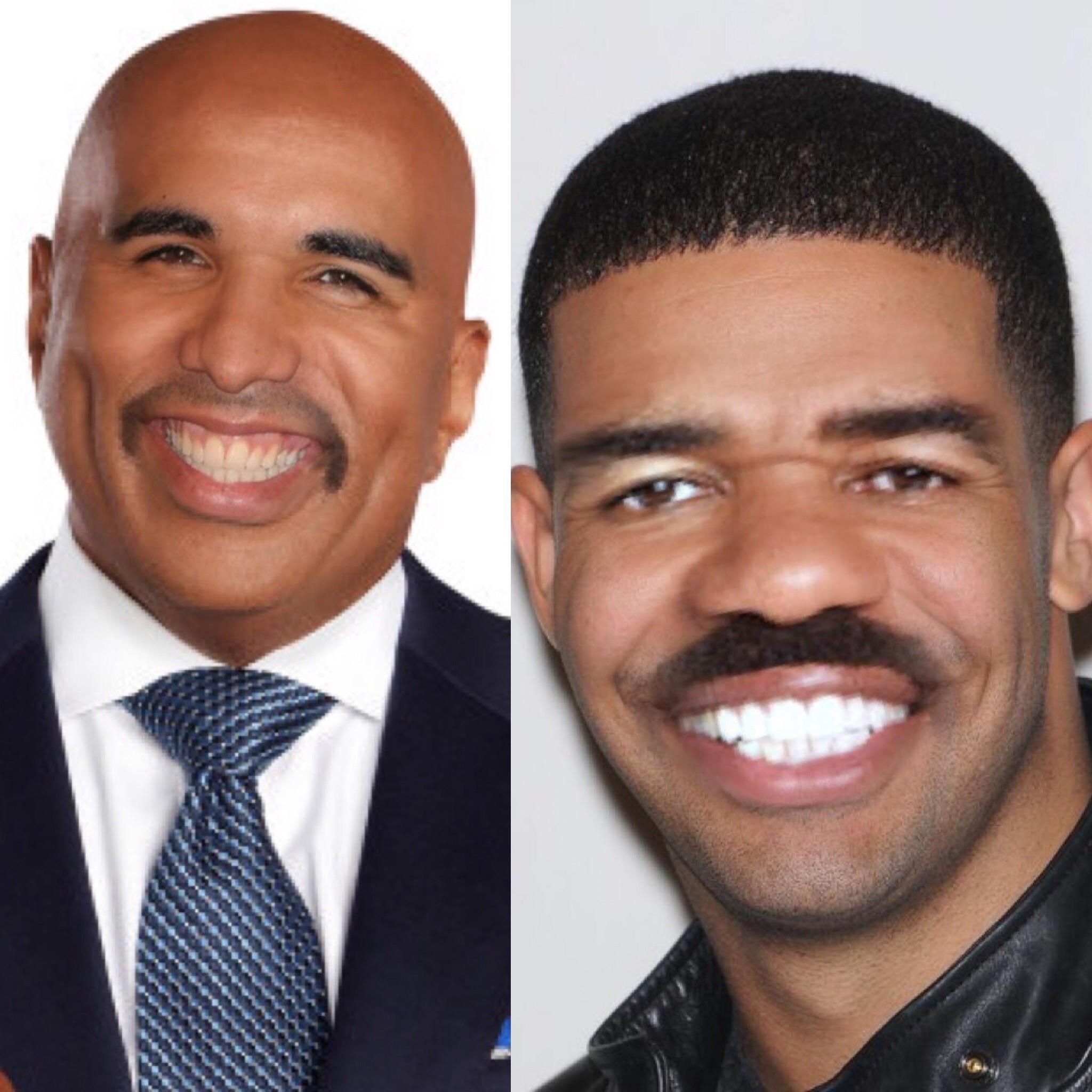 So I did a face swap with Drake and Steve Harvey...
