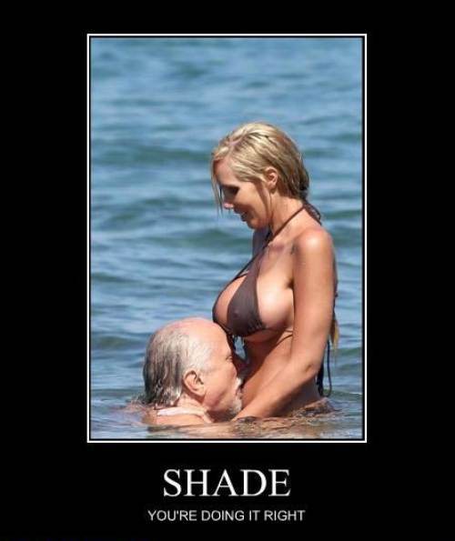 He needs shade... Wait what?