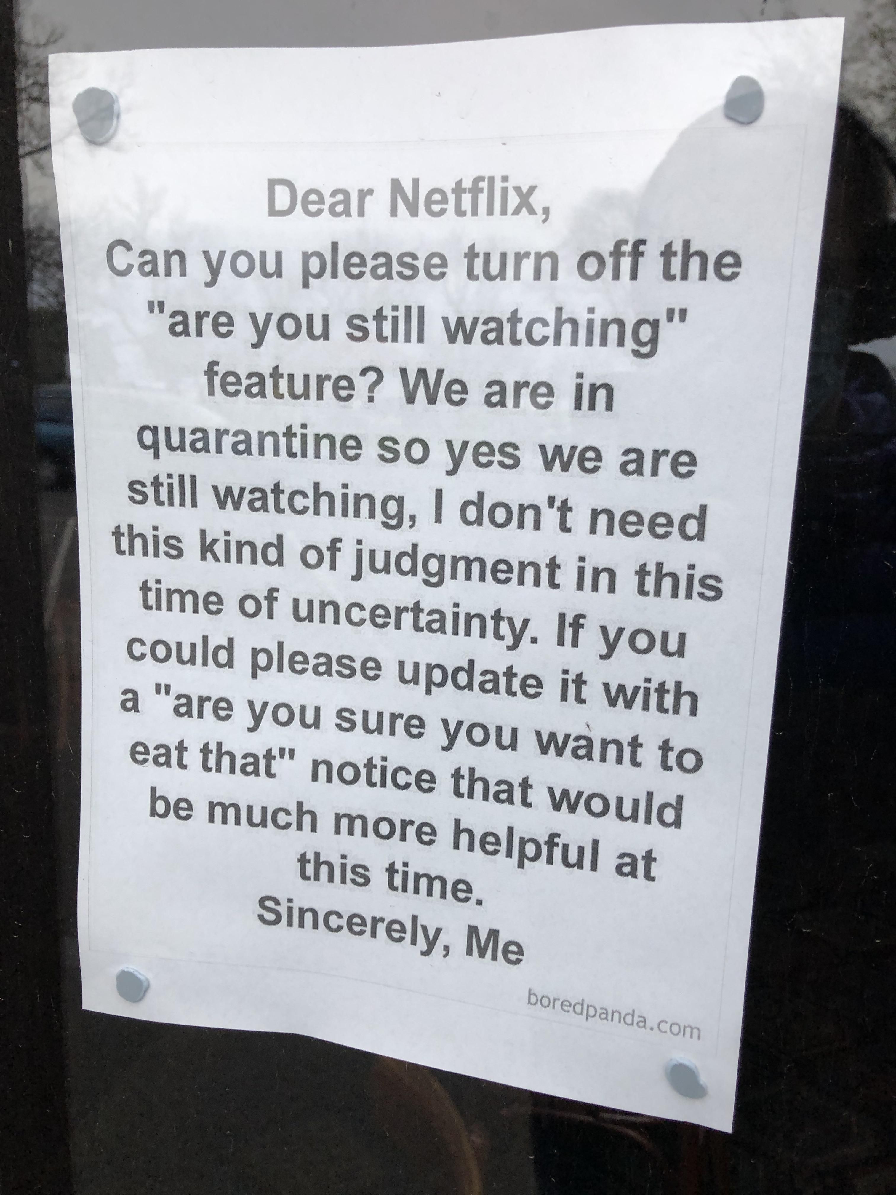 Store poster doesn’t like Netflix