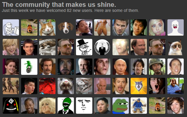 "the community that makes us shine" 223.000 active users and these are their faces :)))