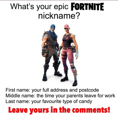 Find out your fortnite name!