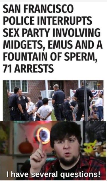 Looks like the fun police crashed another party