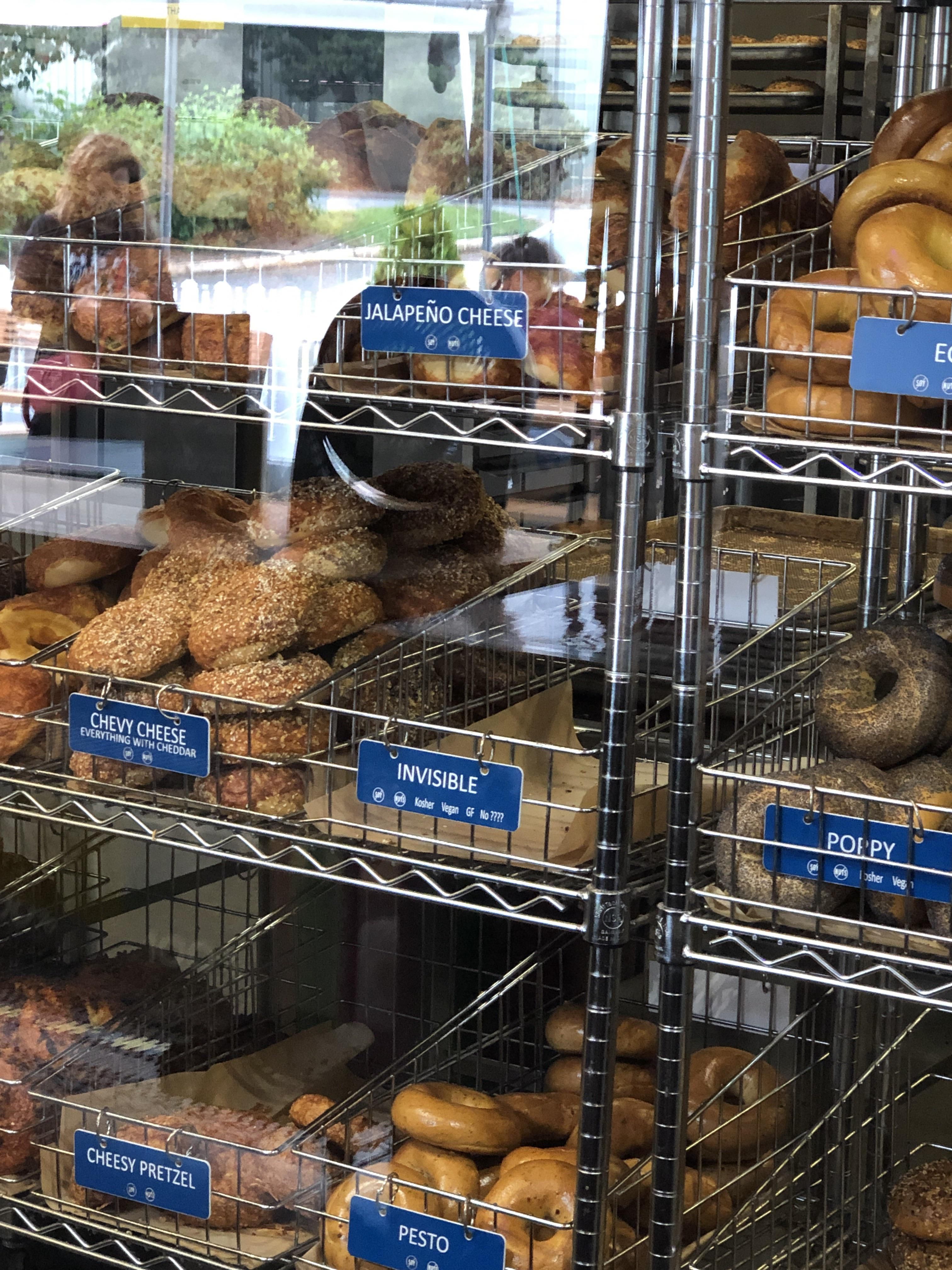 At my local bagel shop.